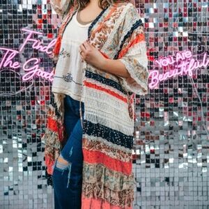 Oli & Hali Sunlit Ruffles Duster Floral Patterned